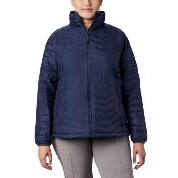 Columbia Jas Dames, Powder Lite Plus Size Donkerblauw, 19MHEOQDK